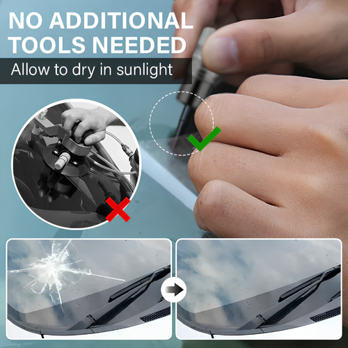 Homeveray GlassFix — Windshield Chip & Crack Repair Kit